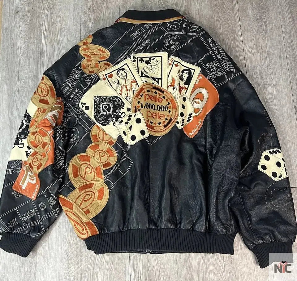 Pelle Pelle Cards and Dice Leather Jacket Clanton Jacket