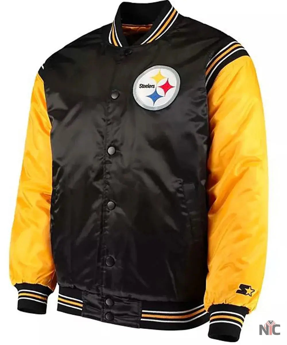 Pittsburgh Steelers Starter Varsity Satin Jacket Clanton Jacket