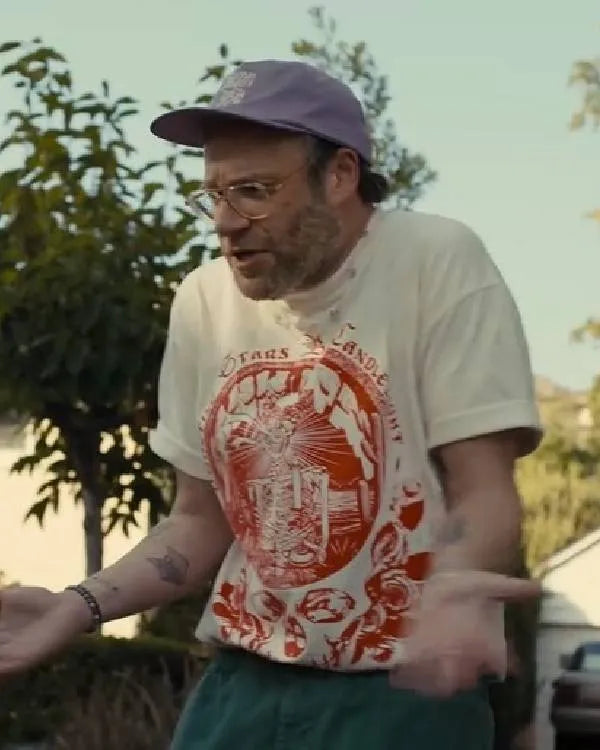 Platonic Seth Rogen White Graphic T-shirt