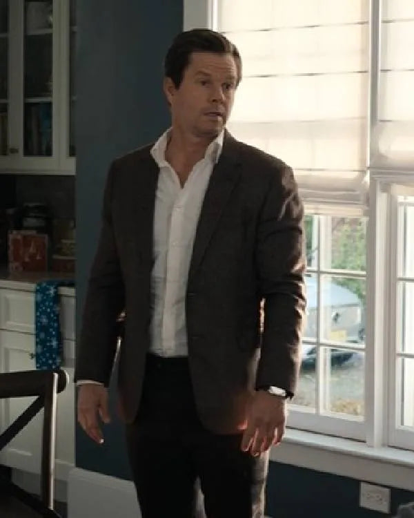 Play Dirty 2025 Mark Wahlberg Brown Blazer
