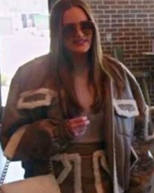 Real Housewives Of SLC Meredith Marks Sherpa Bomber Jacket