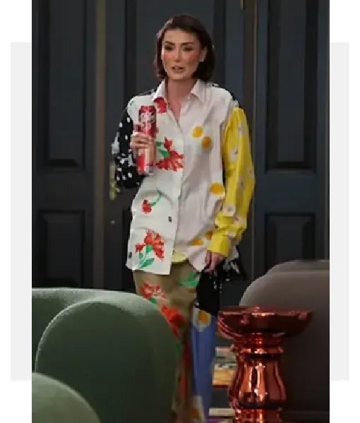 Real Housewives of Salt Lake City Bronwyn Newport Mix-Print Shirt