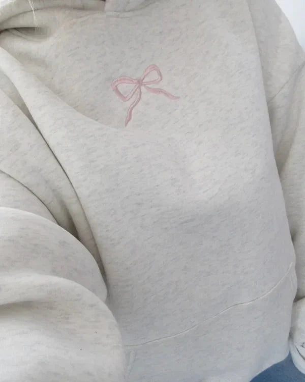 PrisanaBay Grey Bow Hoodie Clanton Jacket