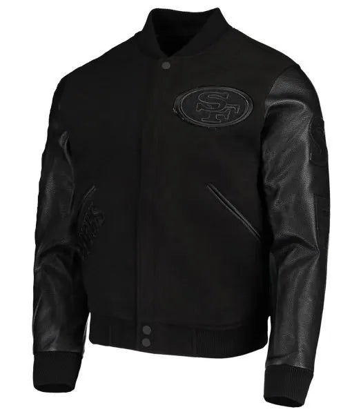 San Francisco 49ers Black Varsity Jacket