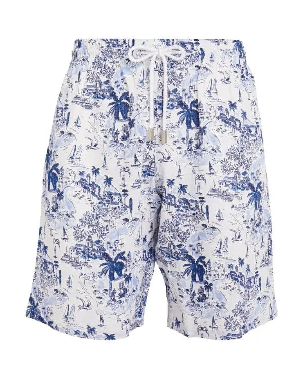 Saturday Night Live Jon Hamm Blue Graphics Shorts Set