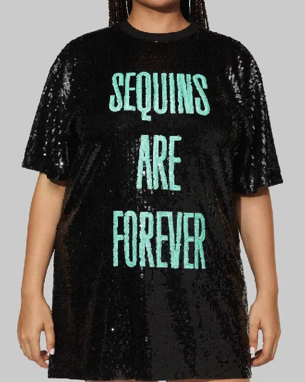 Sequins Are Forever T-Shirt Dress