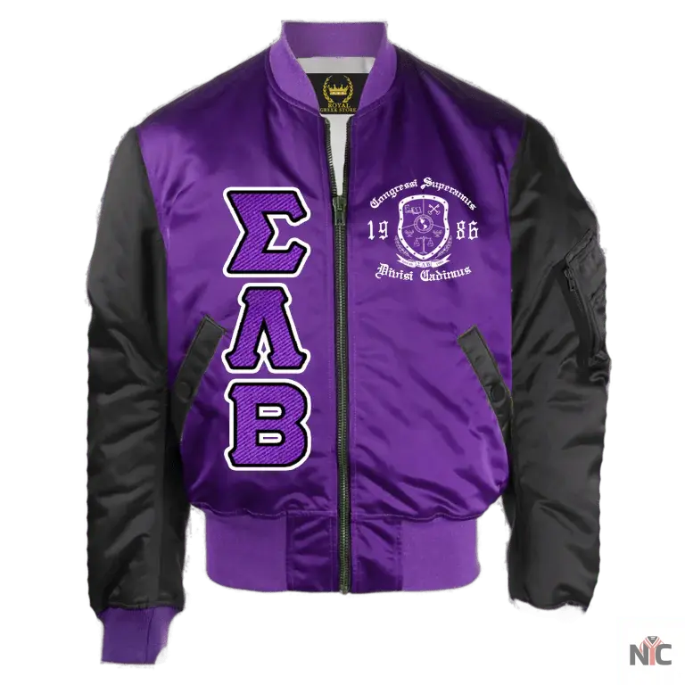 Sigma Lambda Beta Bomber Jacket Clanton Jacket
