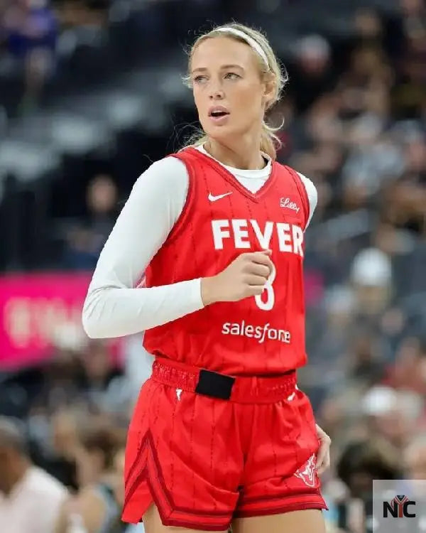 Sophie Cunningham Indiana Fever Red Jersey Clanton Jacket