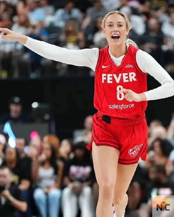 Sophie Cunningham Indiana Fever Red Jersey Clanton Jacket