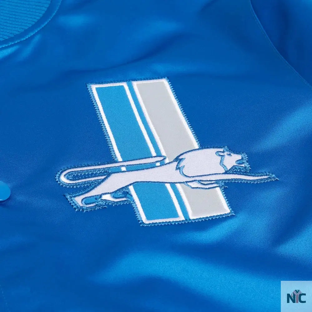 Starter Detroit Lions Heavyweight Satin Jacket Clanton Jacket
