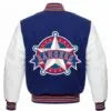 Texas Rangers Blue and White Letterman Jacket