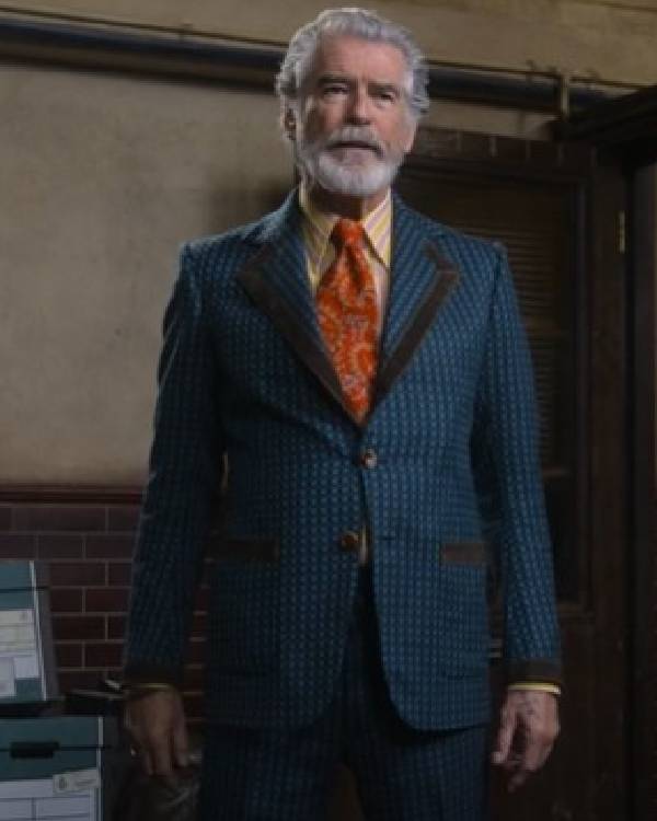 The Thursday Murder Club Pierce Brosnan Blue Blazer USA Jackets