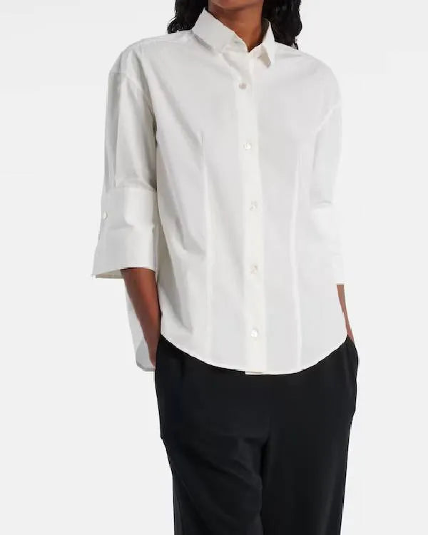 The Morning Show Jennifer Aniston White Pleated Sleeve Blouse