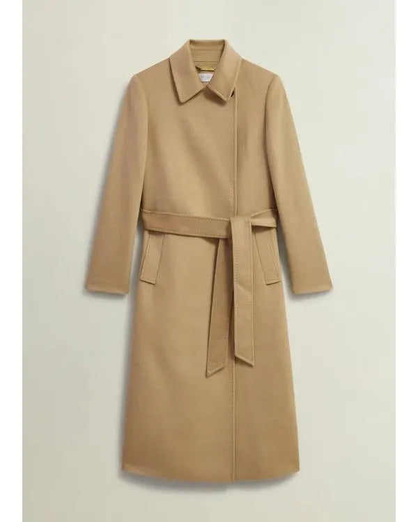 The Rumour S01 Beige Belted Wool Coat