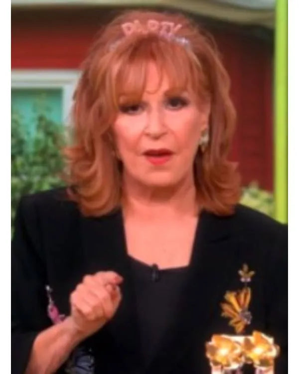 The View Joy Behar Black Floral Embellished Blazer