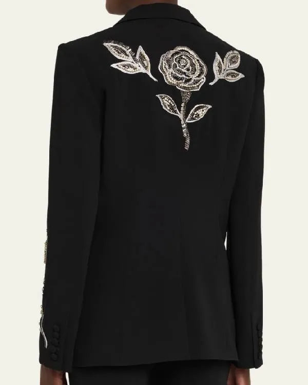 The Young and the Restless Jess Walter Black Embellished Blazer