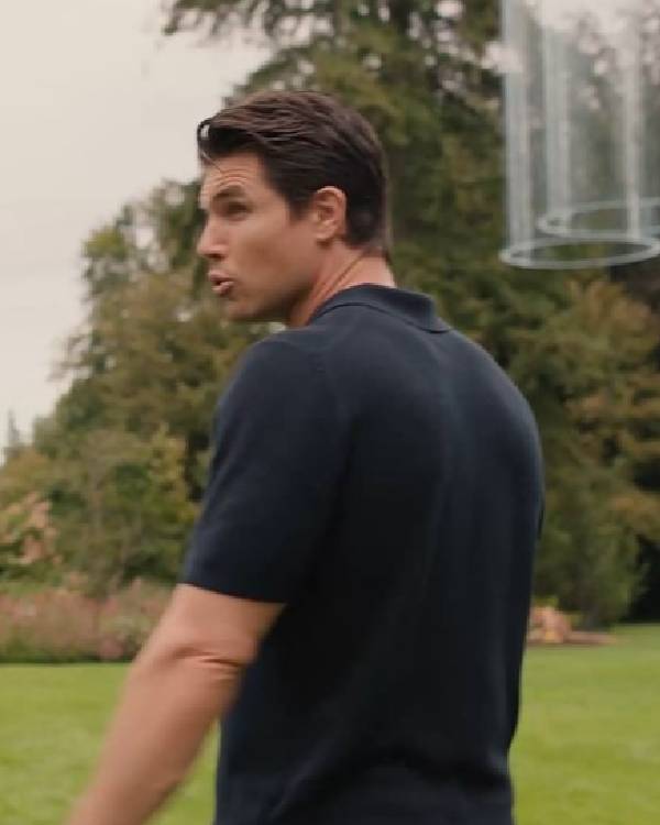 Upload Robbie Amell Black Polo Shirt