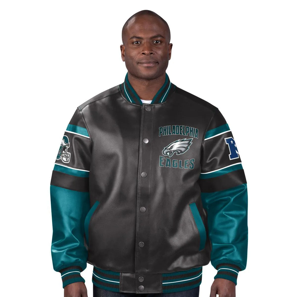 Vintage Philadelphia Eagles NFL Leather Bomber Jacket