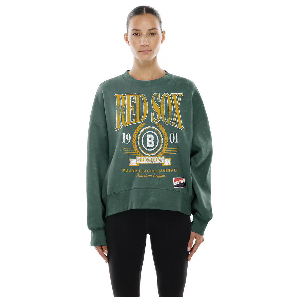 Women’s Boston Red Sox New Era Green 2025 Pullover Sweatshirt Clanton Jacket