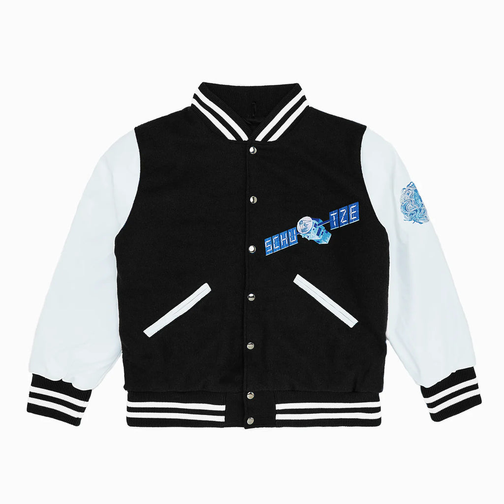 "Asteroids" Varsity Jacket black