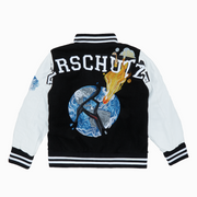 "Asteroids" Varsity Jacket black